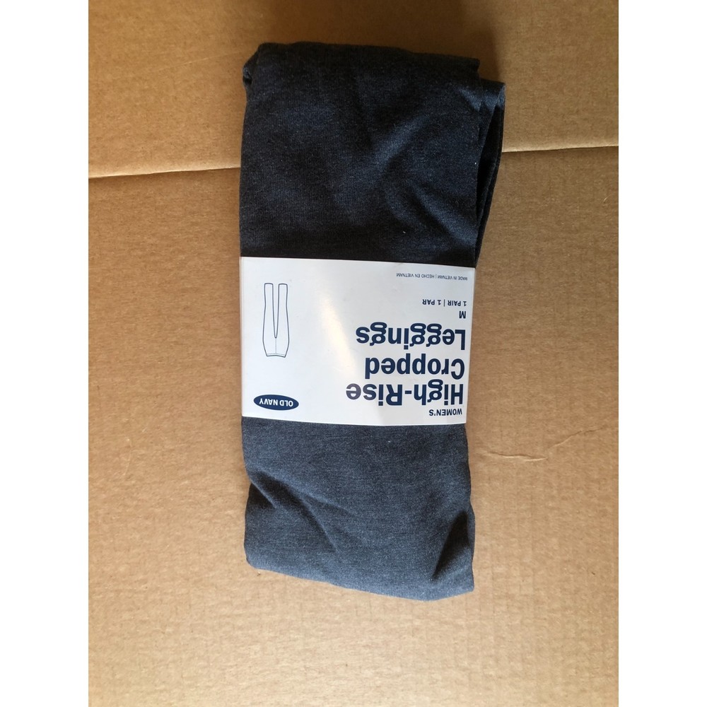 New High Rise Cropped Leggings Gray Med (8-10)